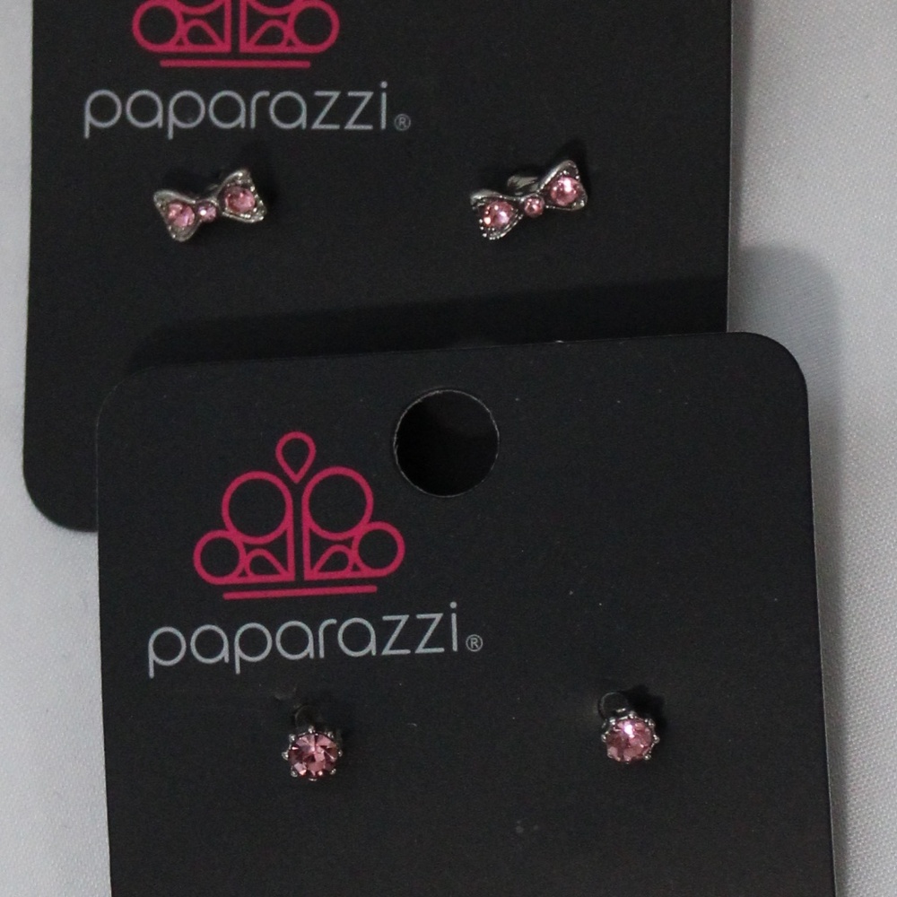 Set of 2 Pink Stud Earrings